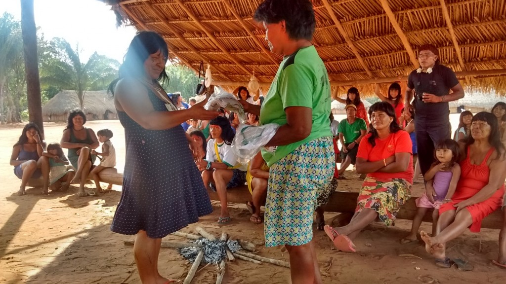 Coletoras indígenas participam do 1º intercâmbio Xavante-Ikpeng